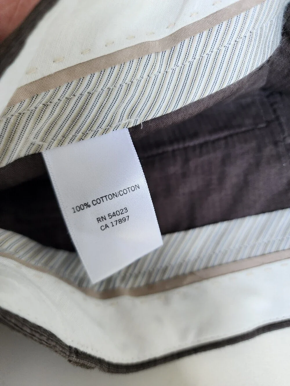 Banana Republic Emerson Chinos Brown Gray 100% Cotton Size 34 X 32